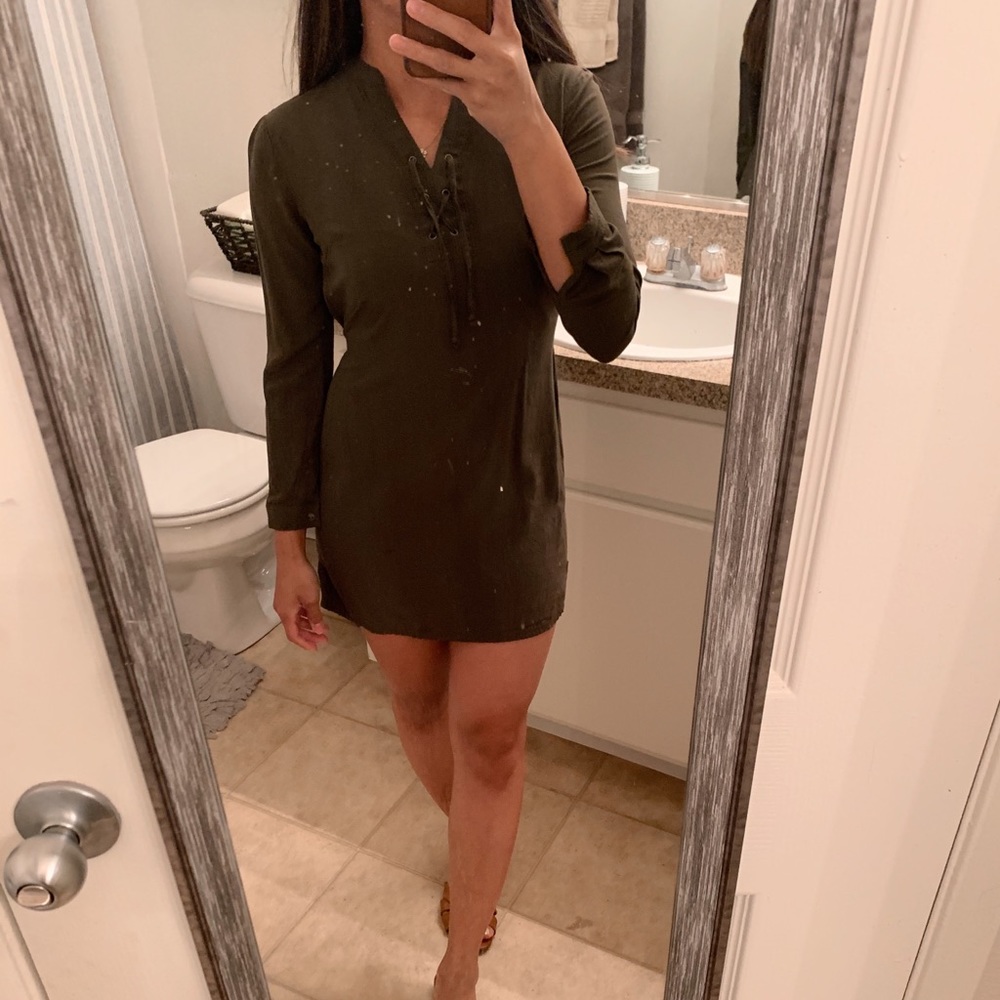 Banana Republic olive green dress